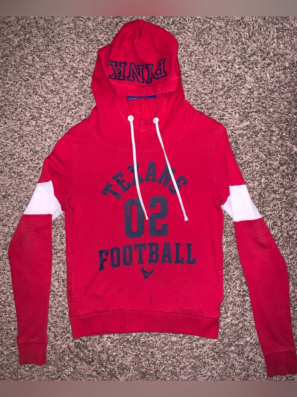 PINK VS Red Texans '02 Football Hoodie